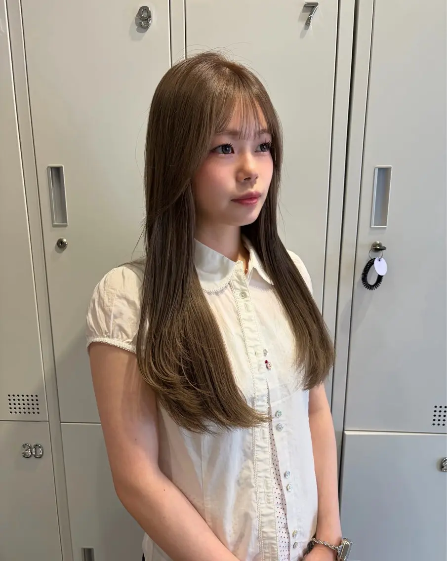 ロング カラー ヘアカラー トリートメント aoi🎀暖色 /透明感カラー♡のヘアスタイル