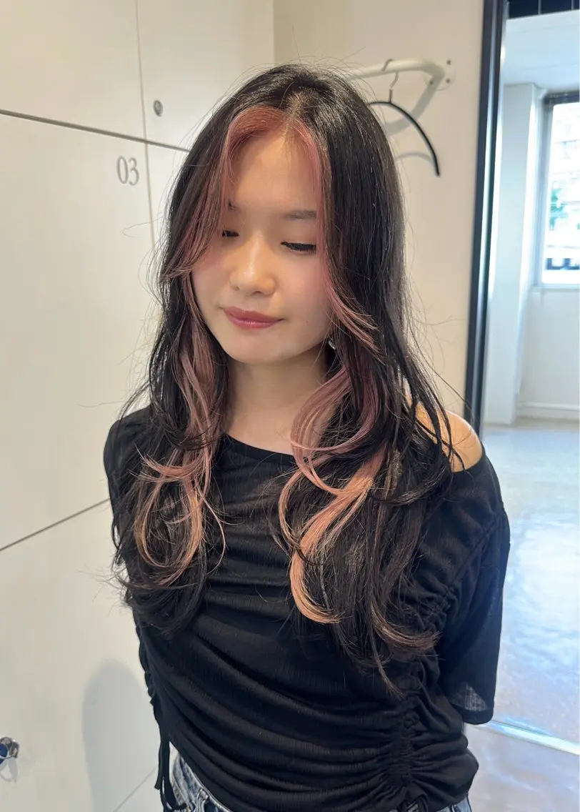 ロング カラー カット ヘアカラー レイヤー/ハイトーン WAKANAのヘアスタイル