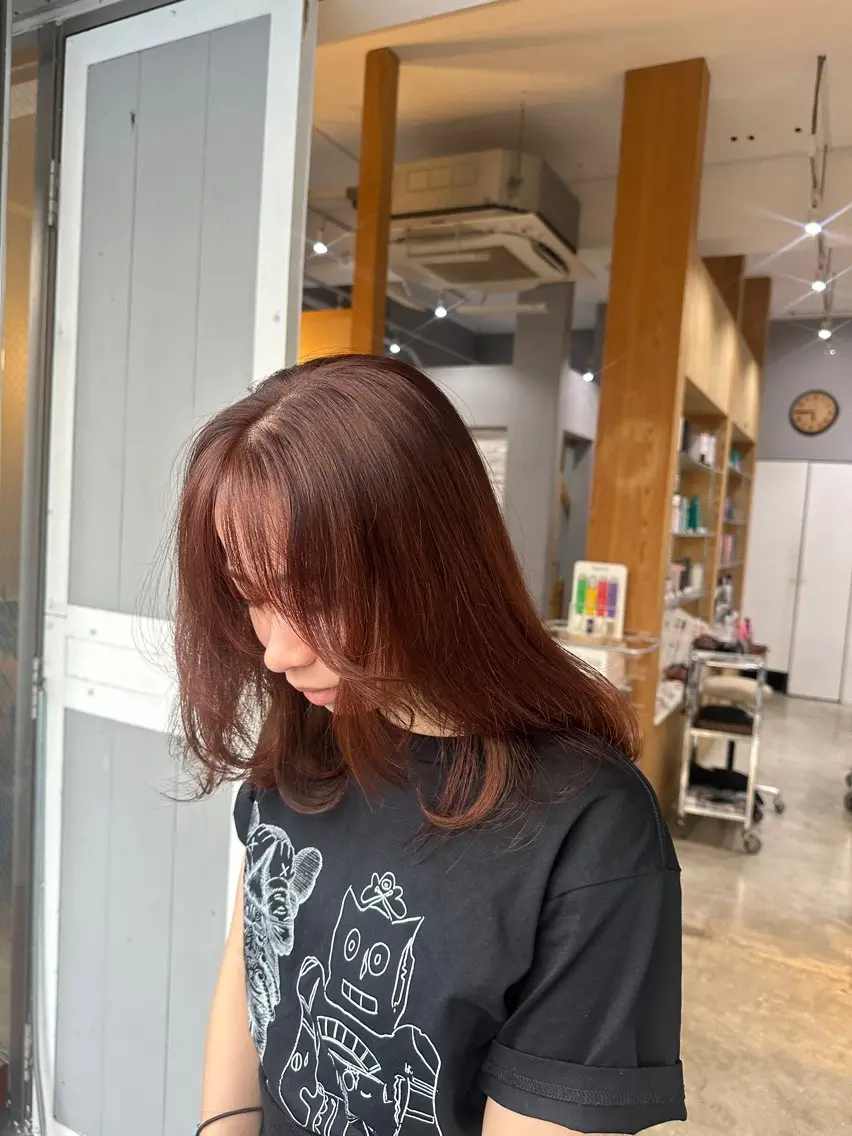 ミディアム ヘアカラー トリートメント miloc MOMOKAのヘアスタイル