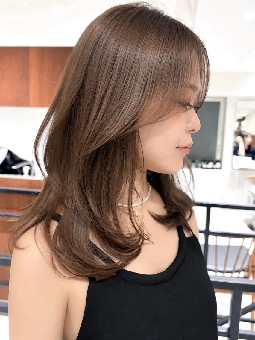 セミロング カラー ヘアアレンジ ヘアカラー 🫧透明感カラー/ Wカラー🫧namiのヘアスタイル