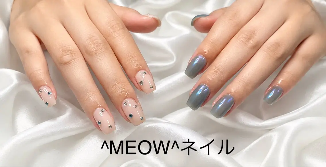 ネイル ストーンネイル ハンドネイル ^MEOW^ salonのネイルデザイン
