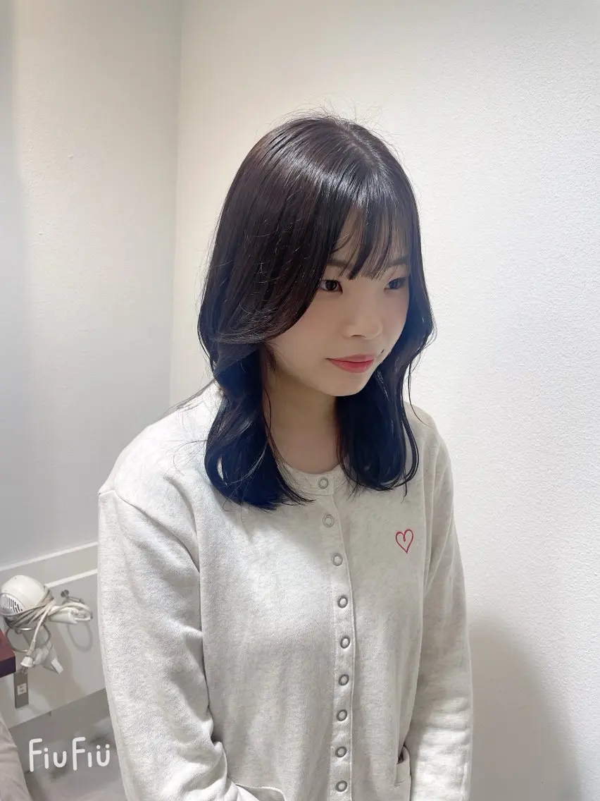 ロング カラー 透明感カラー ラベンダーカラー くびれヘア 韓国風ヘア 透明感/チョコカラー 💍TAMA💍のヘアスタイル