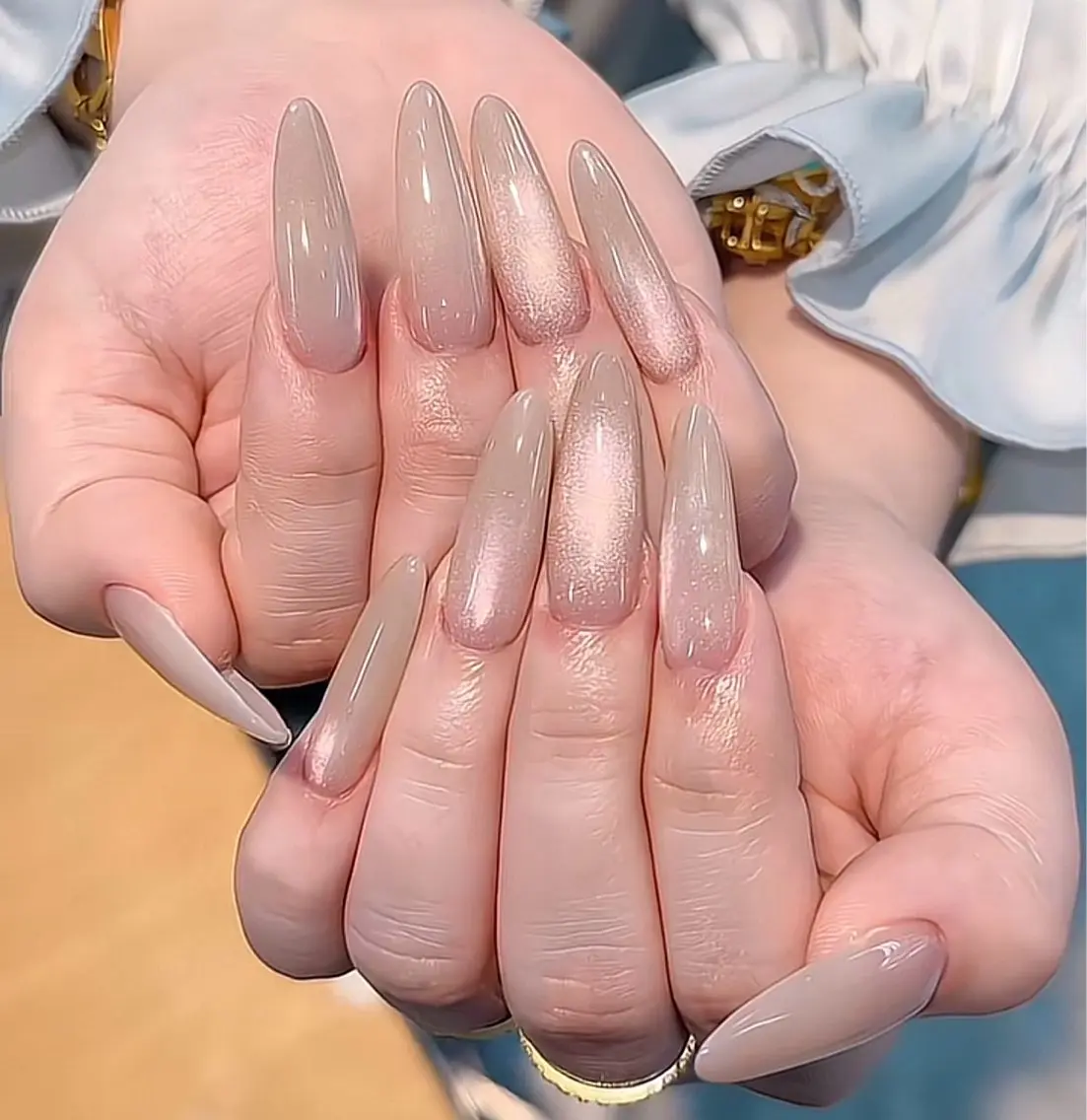 ネイル アートネイル ボルドー フレンチネイル ジェルネイル 氷ネイル・うるうるネイル ハンドネイル H.baby Nail Salonのネイルデザイン