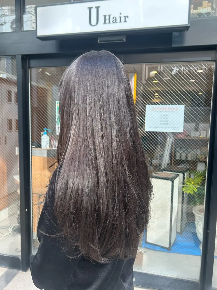 ロング カラー 透明感カラー イルミナカラー ヘアカラー トリートメント 内田 めいのヘアスタイル