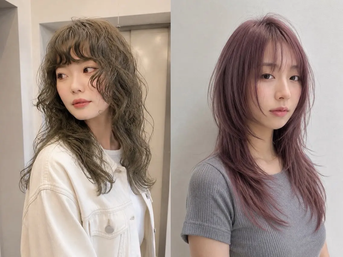 ミディアム カット ヘアカラー 似合わせ特化🦕 レイヤー/見正 恵弥のヘアスタイル