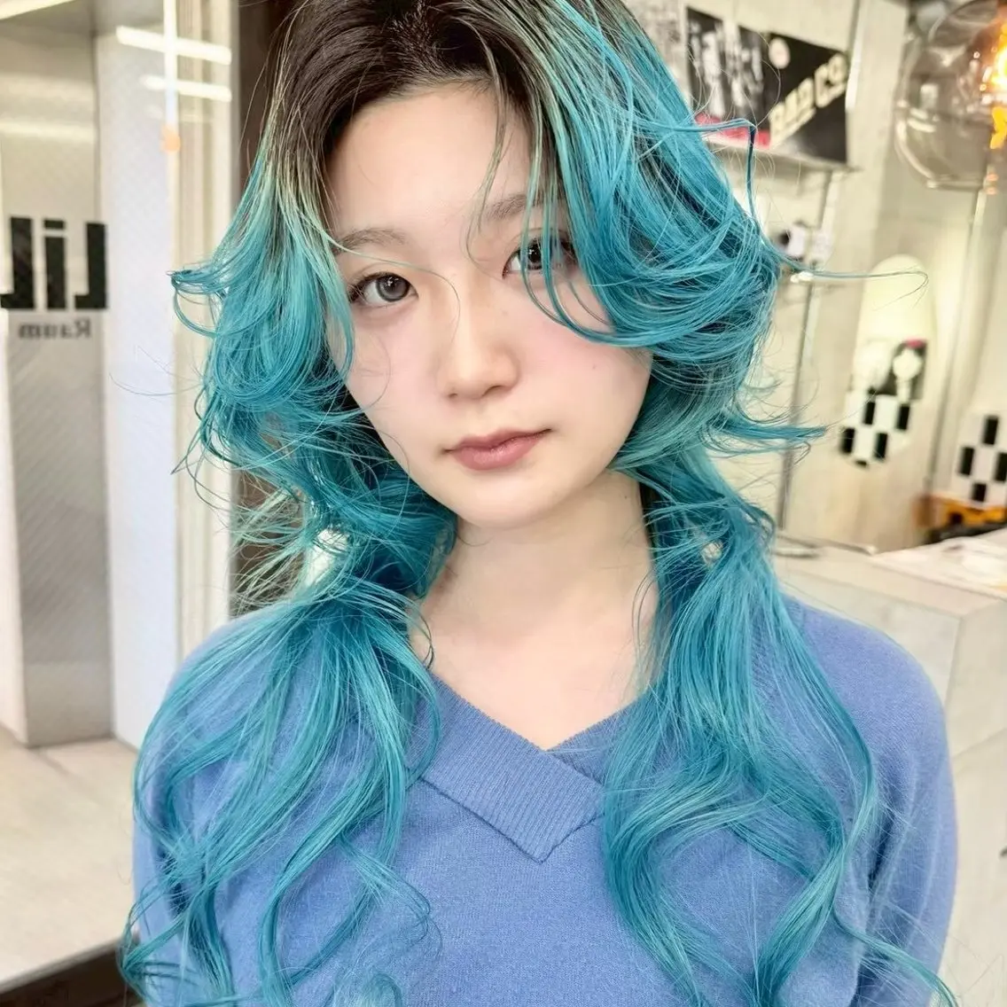 ミディアム カラー パーマ ヘアアレンジ メンズ ヘアカラー ⭐️ハイトーン⭐️ 💕SAKURA💕のヘアスタイル