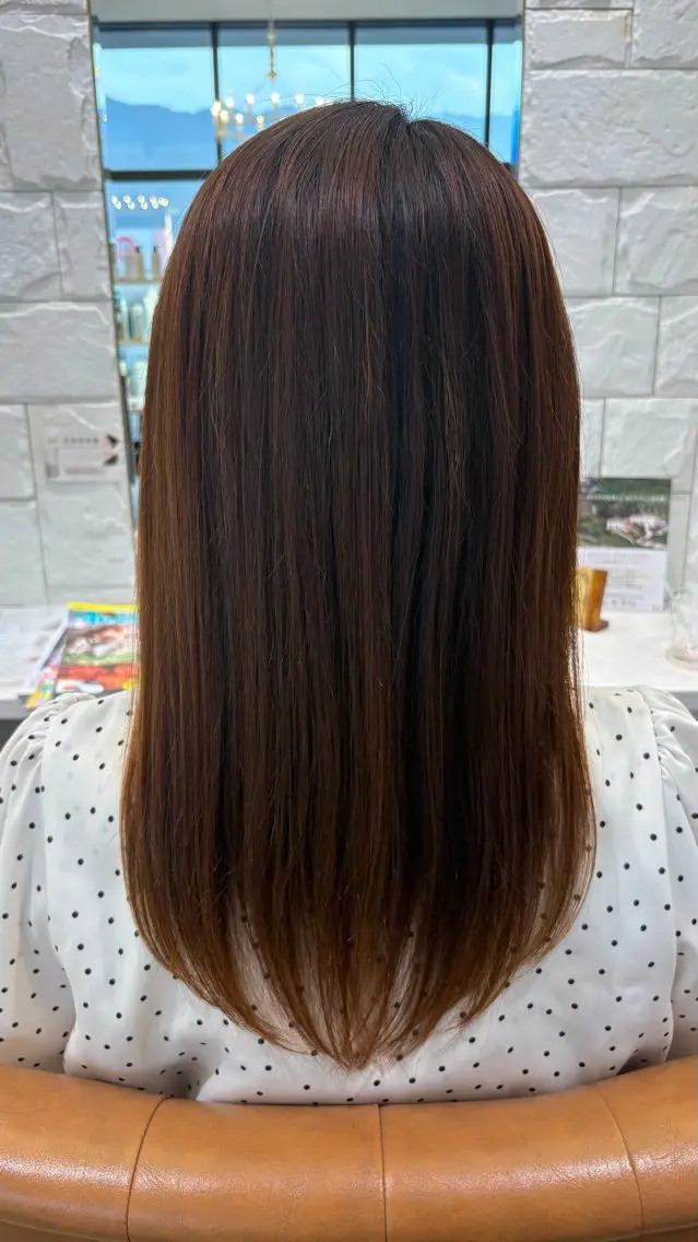 セミロング 縮毛矯正 🫧美髪&髪質改善 𝔼𝕀𝕄𝕀🫧のヘアスタイル