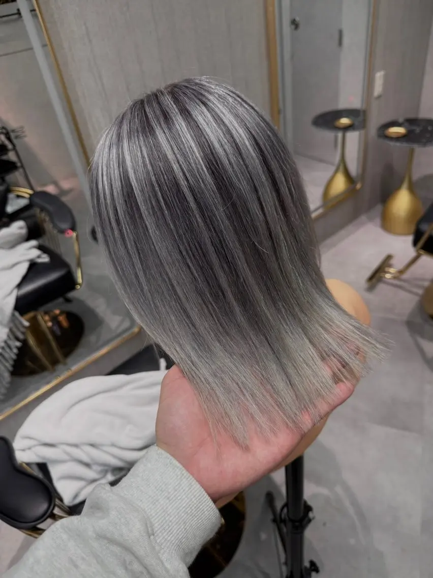ショート エクステ×ブリーチ× 推しカラー🌟Kのヘアスタイル