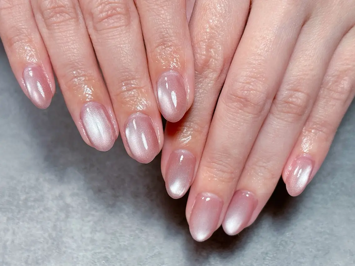 ネイル 桜ネイル フラワーネイル マグネットネイル ニュアンスネイル 春ネイル ハンドネイル ハンドケア 💫ゆか_ Nailartistのネイルデザイン