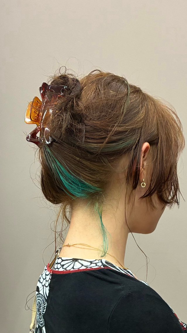 セミロング カラー ブリーチ ハイライトカラー ハイライト ヘアカラー 25日パーソナル ⚜️骨格似合わせ🟢のヘアスタイル