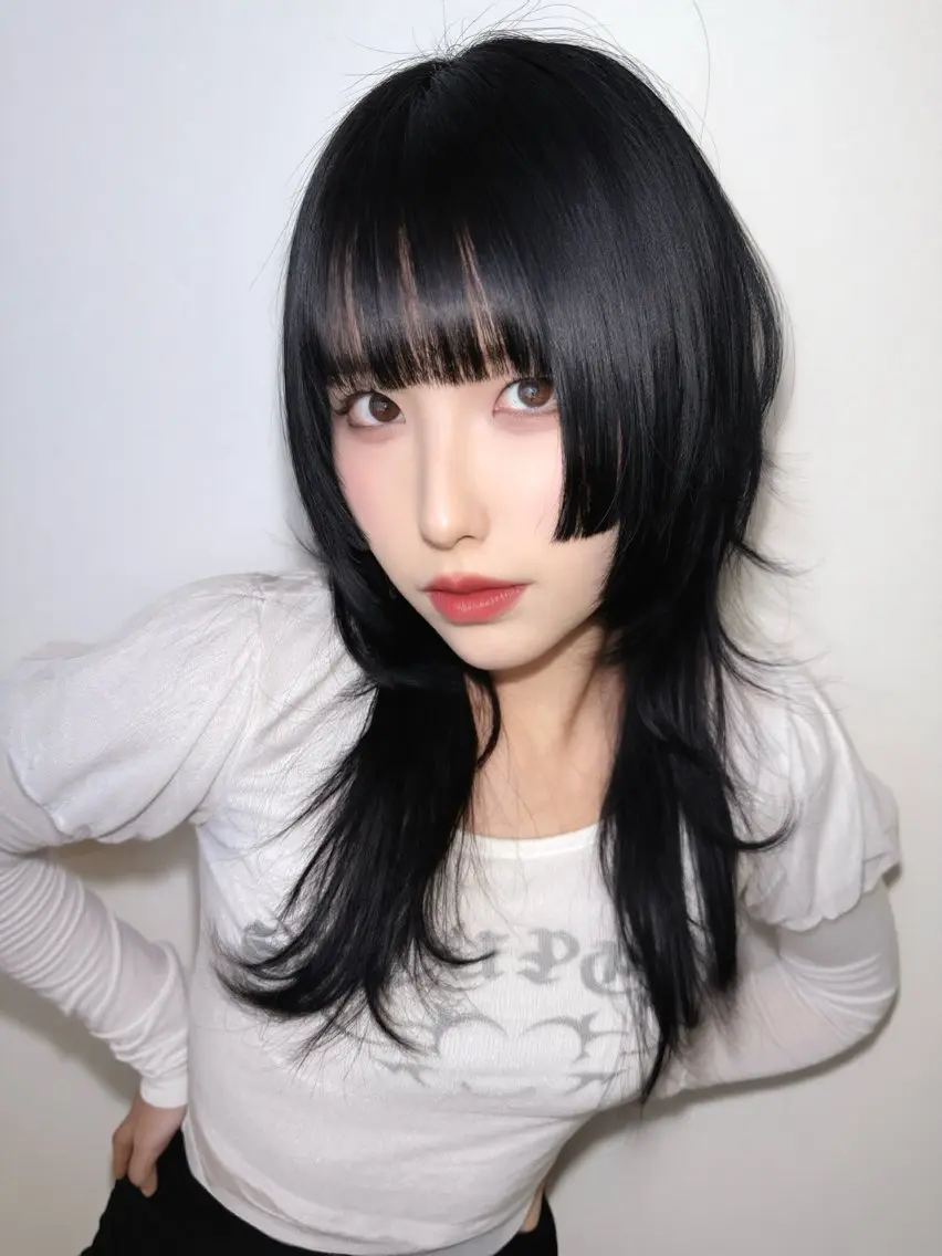 ロング 姫カット カット ヘアカラー トリートメント 【ロングウルフカット 姫カット】伊藤裕哉のヘアスタイル