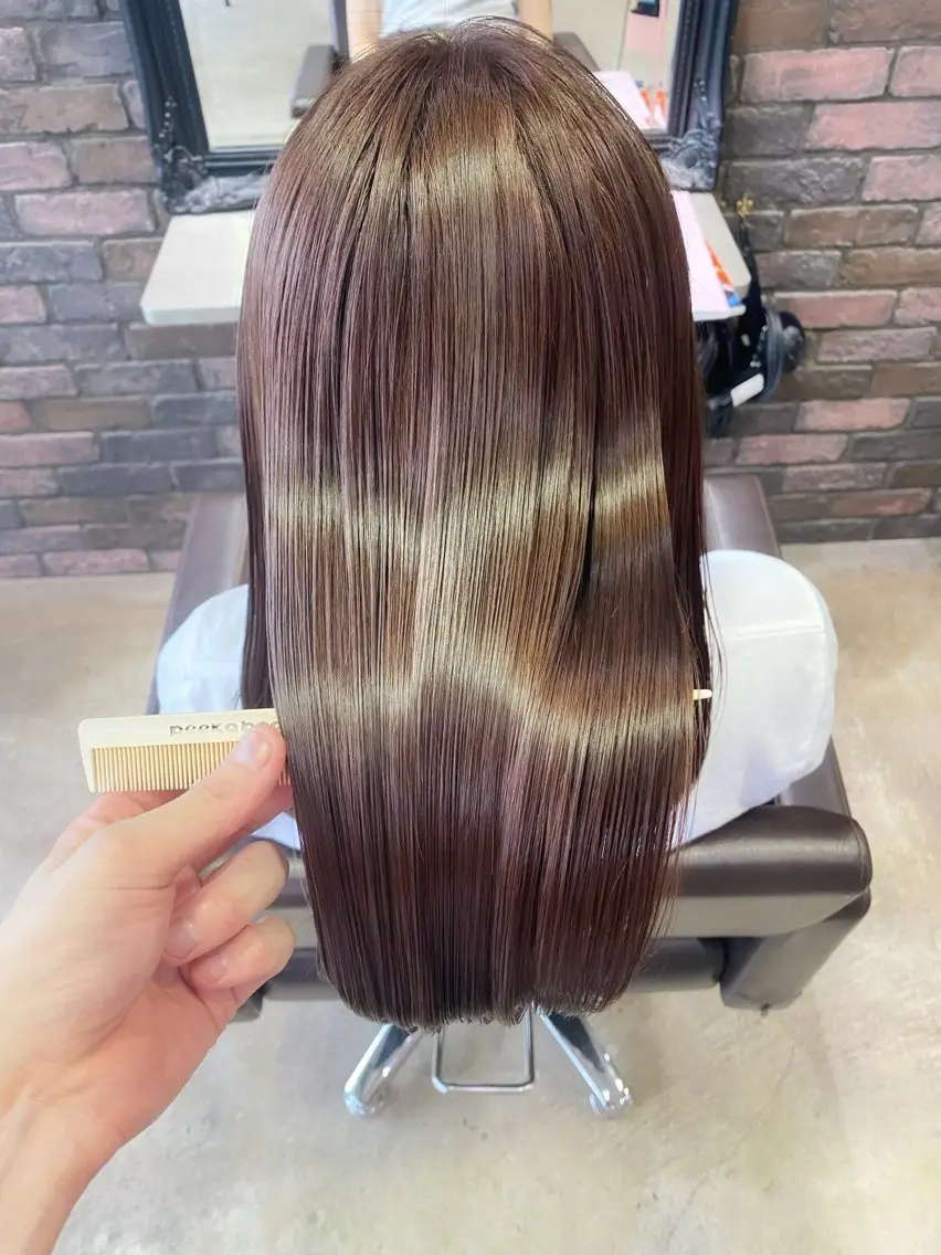 カラー ヘアカラー トリートメント 🌱髪質改善×艶髪 🌱【天神美容室】のヘアスタイル