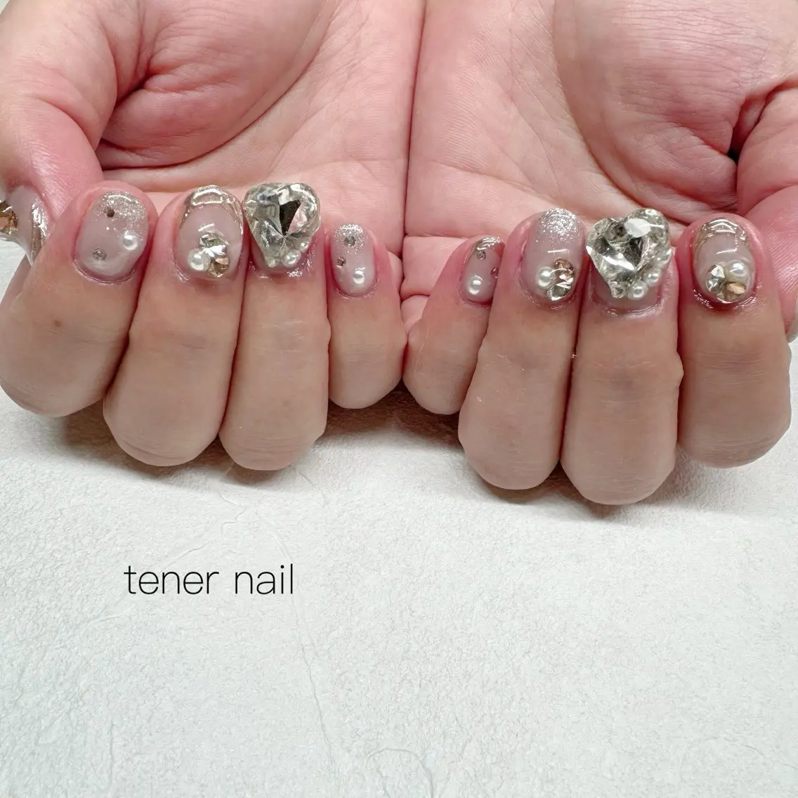 ネイル ハート ハンドネイル テネルネイル tener nailのネイルデザイン