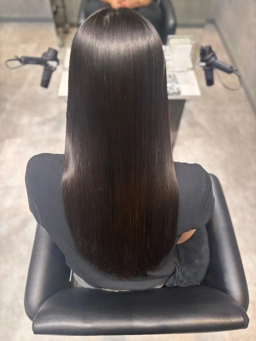 ロング 縮毛矯正 トリートメント 縮毛矯正 トリートメント ヘッドスパ _WHITE 鳳店 千葉来粋のヘアスタイル