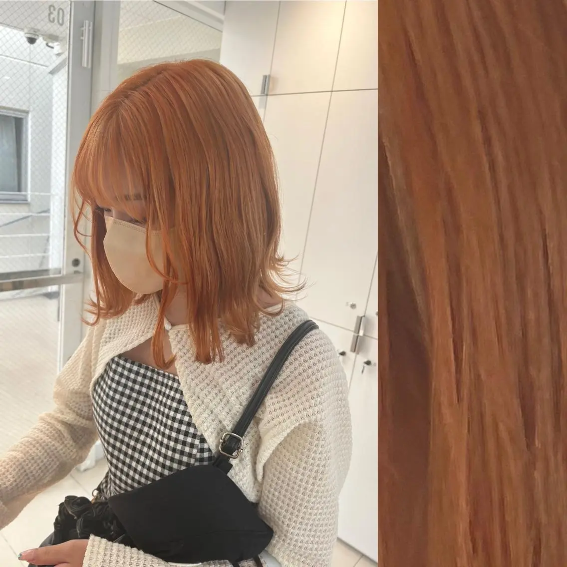 ミディアム カラー ヘアアレンジ ベージュカラー ブリーチ ブラウンカラー ケアブリーチ カシス stylist ◎RUKI.のヘアスタイル