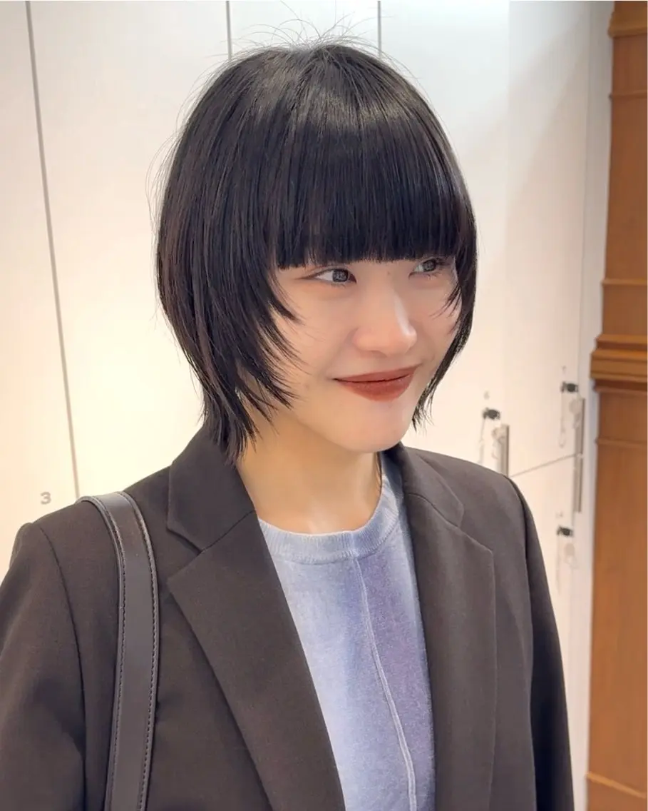 ショート カラー ショートボブ 丸みショート ボブ 似合わせカット ショートヘア カット ヘアカラー トリートメント ショート/ボブ/パー マ原宿🪷Akinaのヘアスタイル