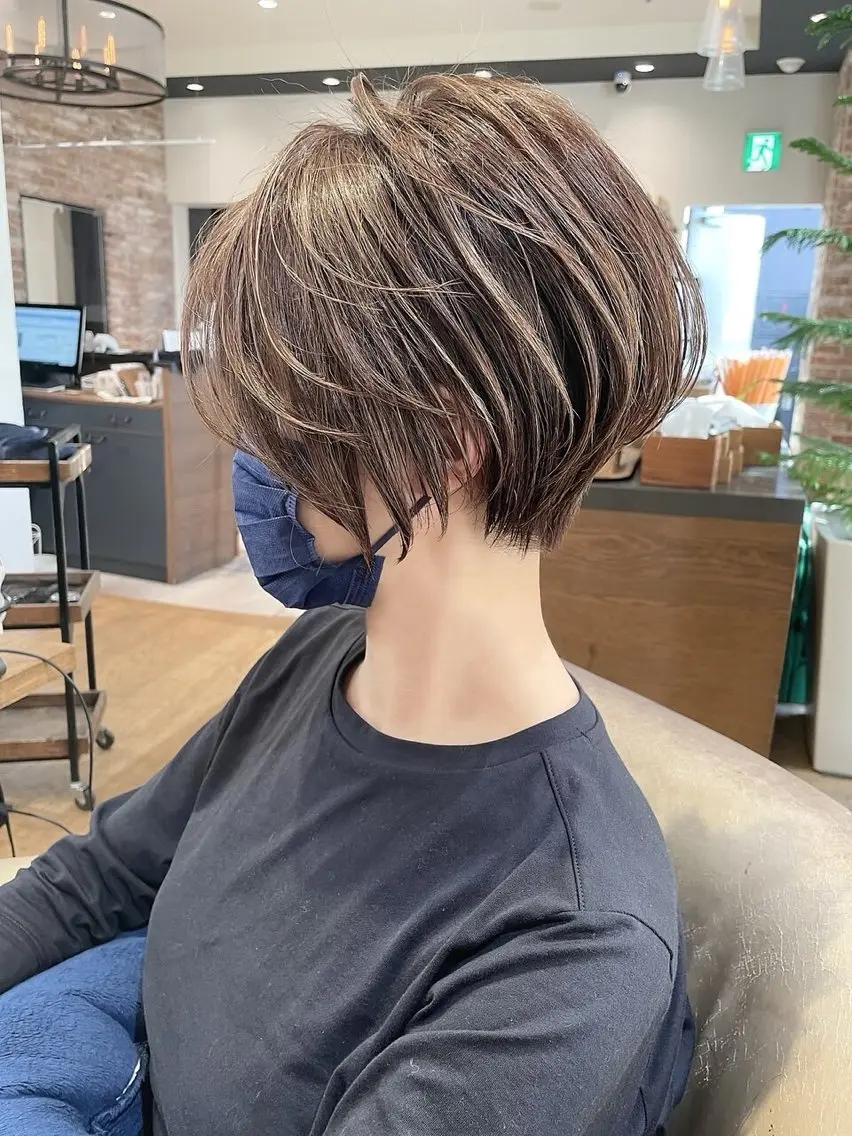 ショート ショートボブ 丸みショート ボブ 似合わせカット ショートヘア 銀座/大人ショート /絶壁解消/若狭真央のヘアスタイル