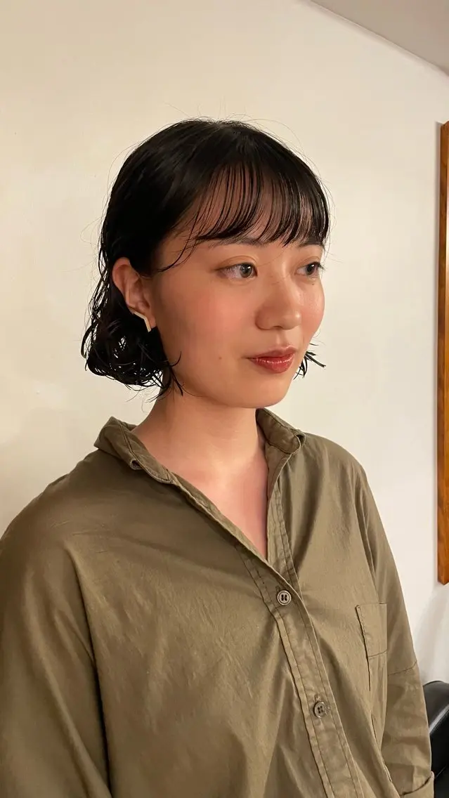 ミディアム パーマ ミディアムパーマ ボブ 原宿/ケパーマ 🧺ユウマのヘアスタイル
