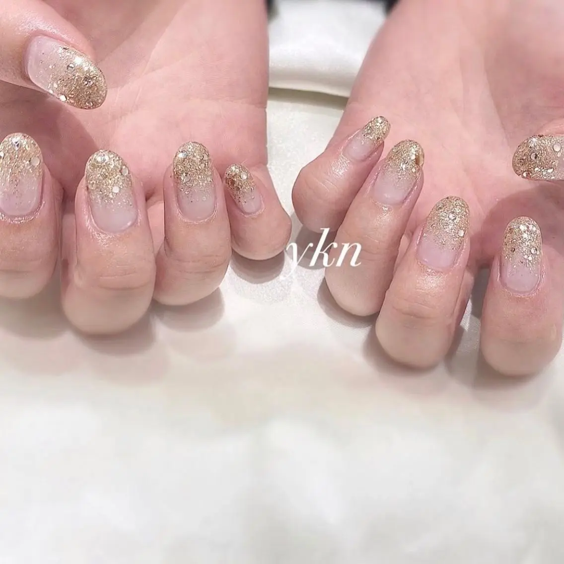 ネイル グラデーション キラキラネイル ラメ(グリッター) ハンドネイル melMoon .のネイルデザイン