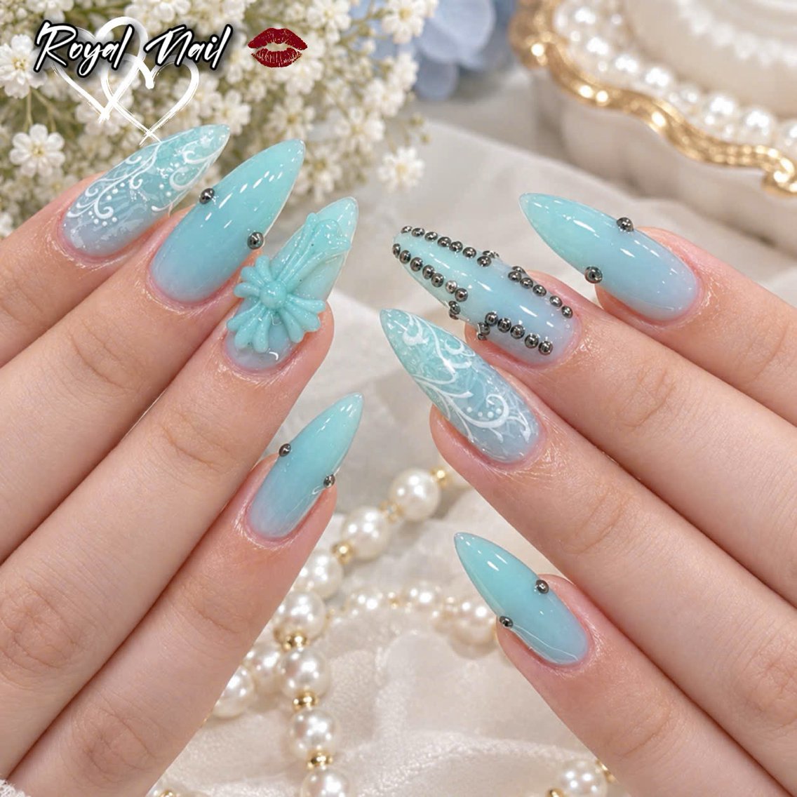 ネイル 韓国ネイル マグネットネイル 持ち込み ハンドネイル Royal Nail_RINAのネイルデザイン