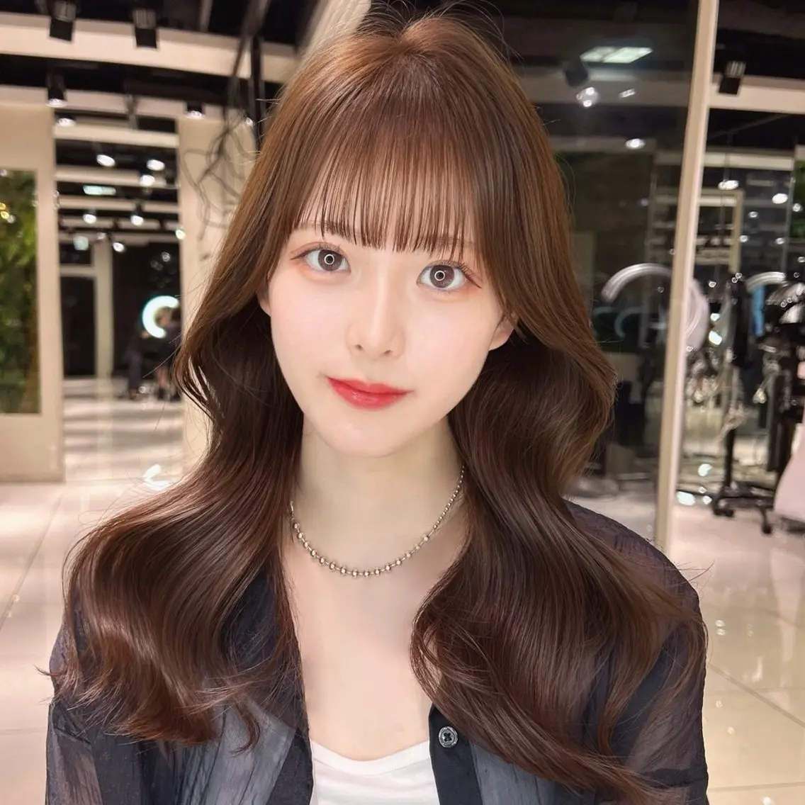 ロング ヘアカラー トリートメント あこ️🫧/暖色系 /まつパ/マツエクのヘアスタイル