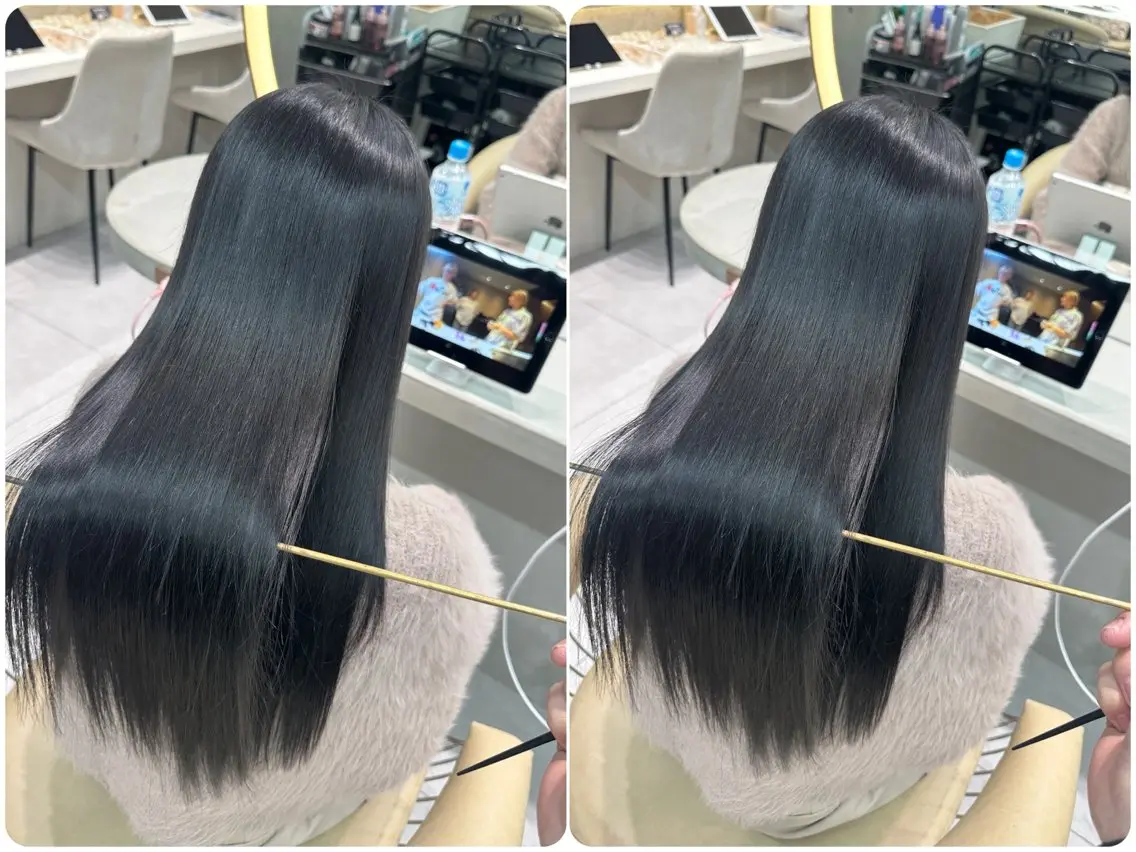 ロング カット 縮毛矯正 トリートメント ゆーだい🇰🇷韓国 🇰🇷×髪質改善のヘアスタイル
