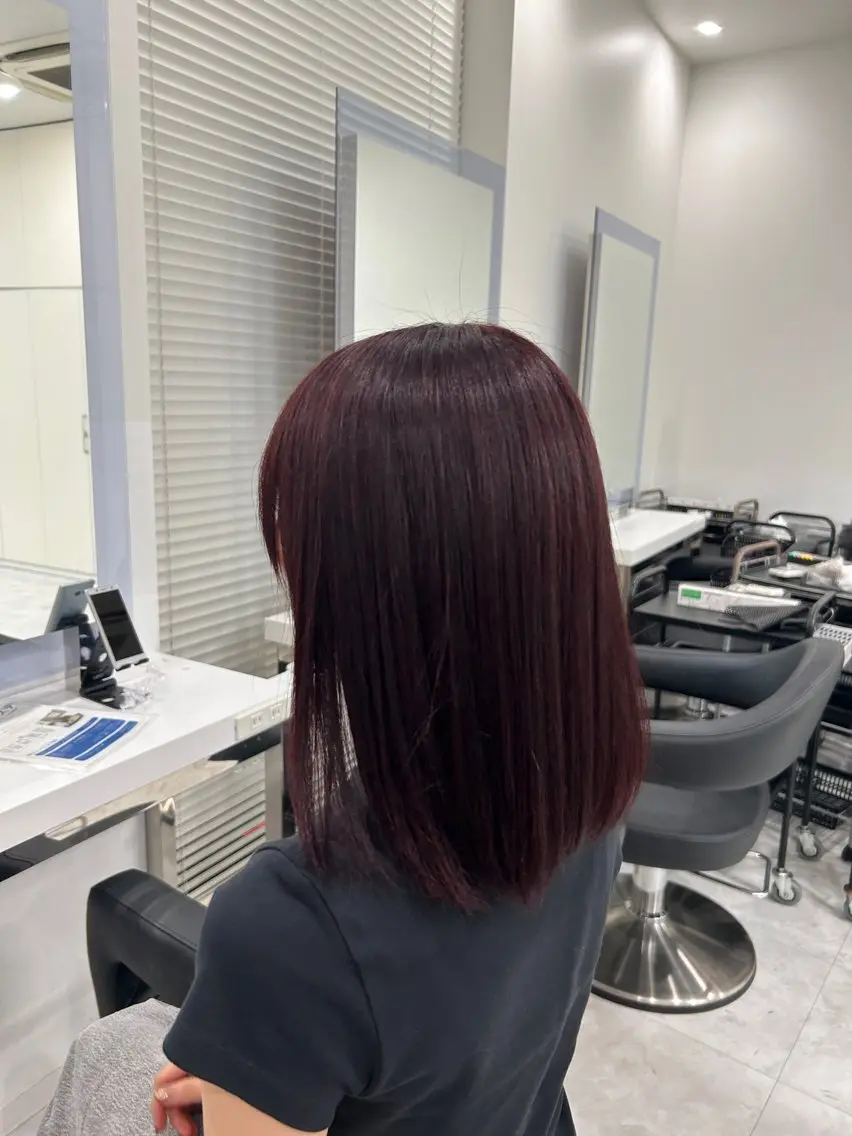 ミディアム カット ヘアカラー 艶カラー美髪縮毛矯正 /髪質改善✨️ユウキのヘアスタイル