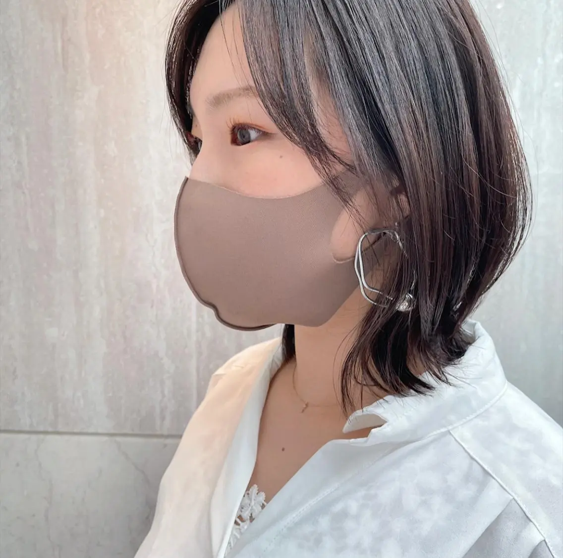 ミディアム パーマ レイヤーカット BiBi    武田 あやのヘアスタイル