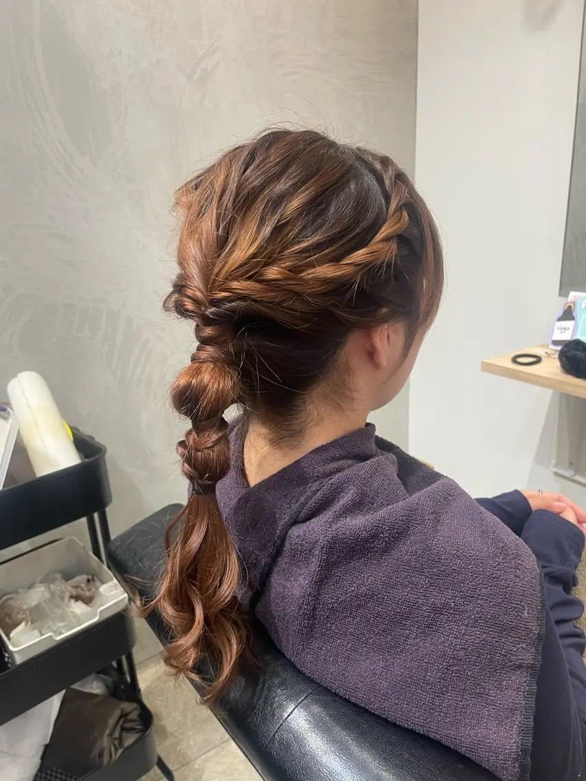 ロング ヘアアレンジ ヘアセット 南雲 由麻のヘアスタイル