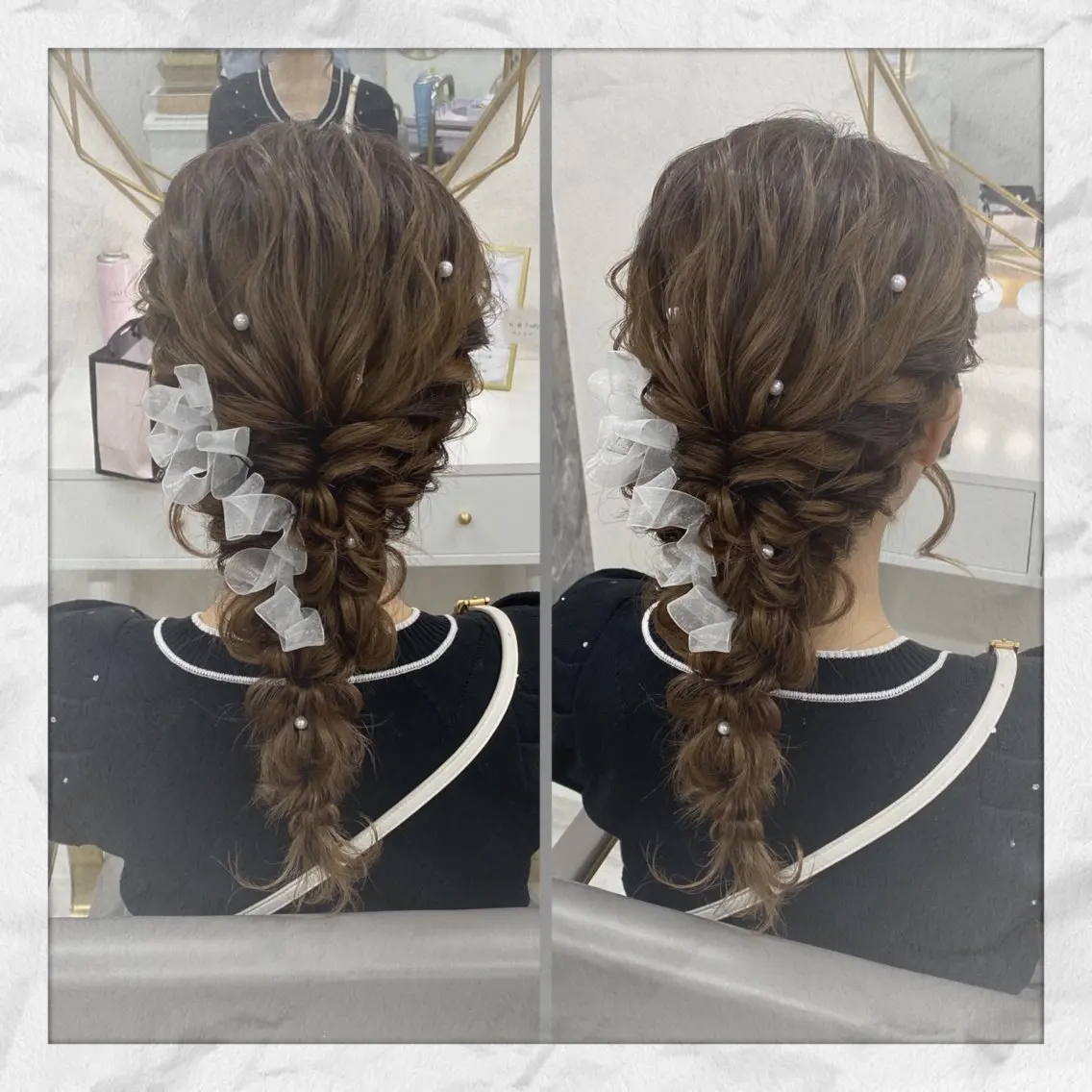 セミロング ヘアアレンジ ヘアセット ヘアセット/着付け 𓇼 まつもと𓇼のその他イメージ