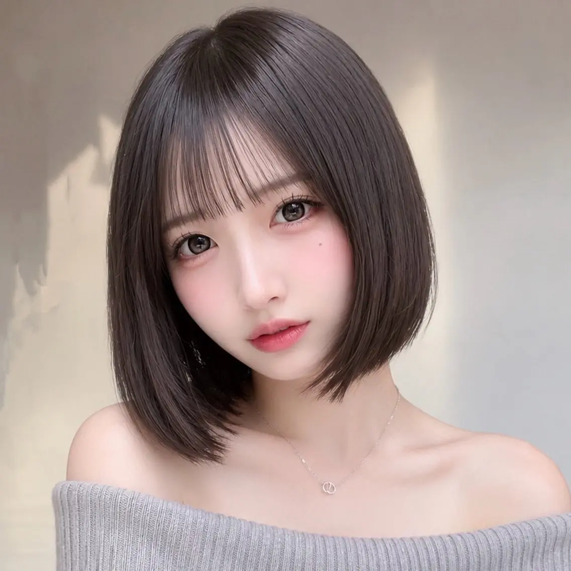 ショート カット トリートメント ボブ×艶髪｜ 艶カラー🩶石橋怜大のヘアスタイル