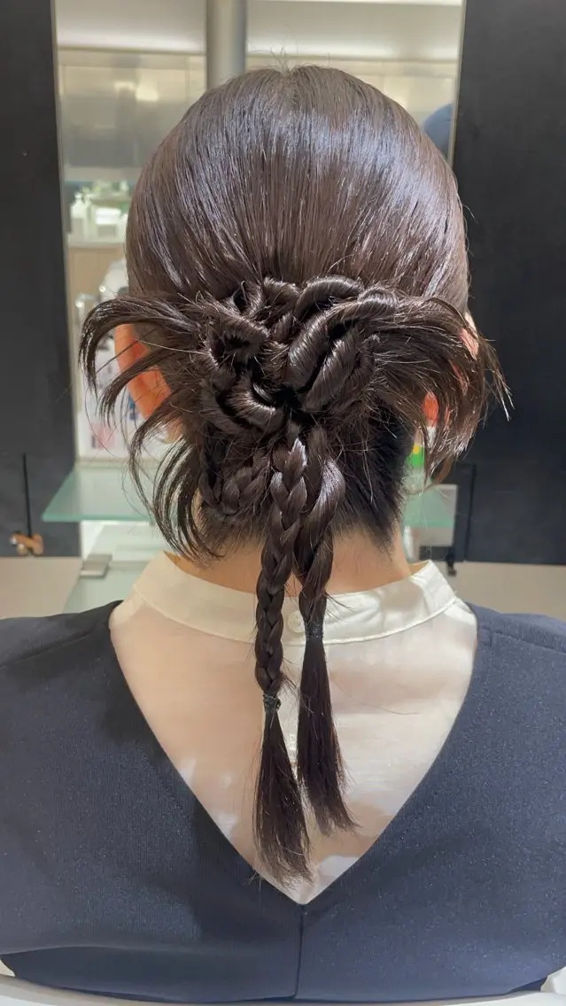 ヘアアレンジ ボブ ヘアセット 🧡髪質改善💛 🌸SAKURA🌸のヘアスタイル