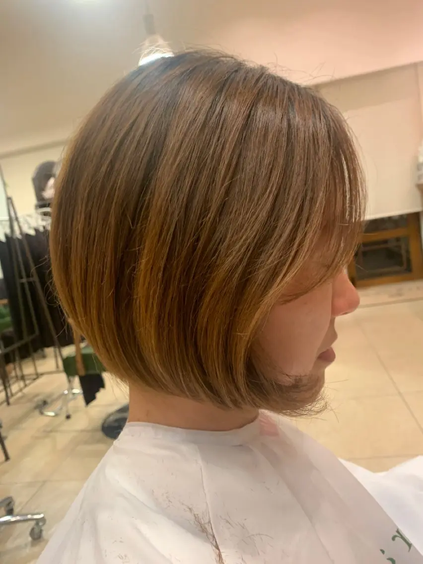 ショート カラー パーマ ヘアアレンジ ボブ 美艶ボブ イシイのヘアスタイル