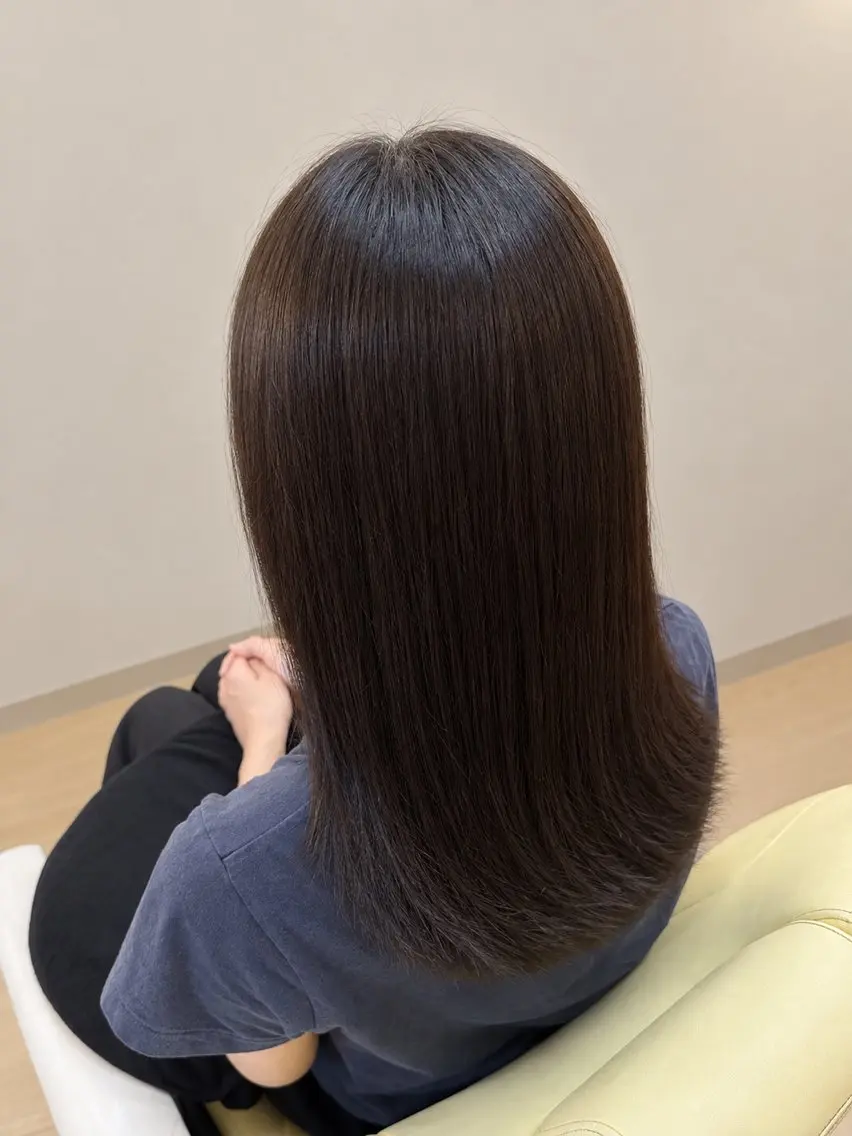 セミロング カラー アッシュ ブルーカラー ブルーアッシュ ヘアカラー 田中 翔大のヘアスタイル