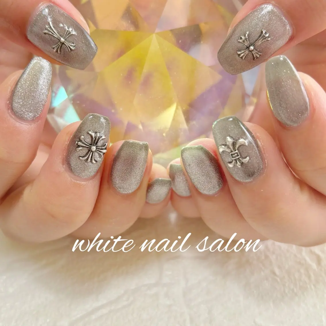 ネイル フットネイル ラメ(グリッター) 持ち込み ハンドネイル white nail salonのネイルデザイン