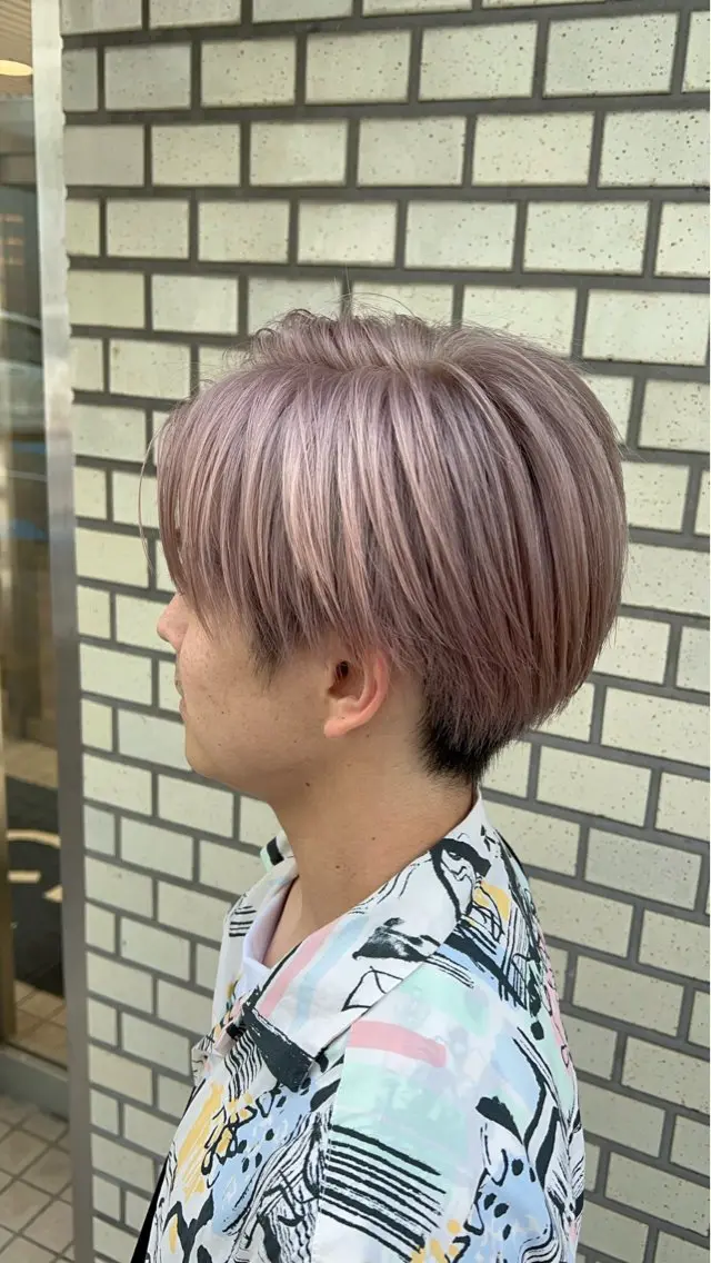 ショート カラー メンズ ヘアカラー トリートメント 🌞レイヤー×カラー 前川那津美🌞のヘアスタイル