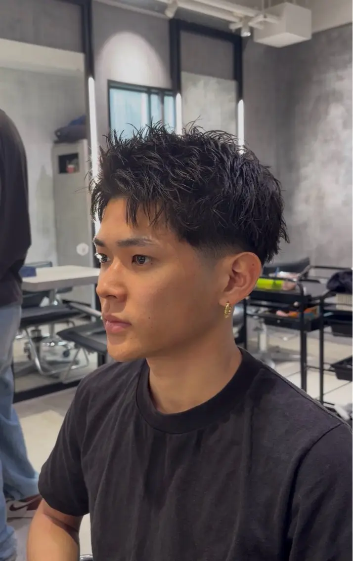 ショート メンズ 学生（メンズ向け） スパイキーショート 学生 ショートヘア カット パーマ 🔥メンズパーマ職人 Kosh🔥のヘアスタイル