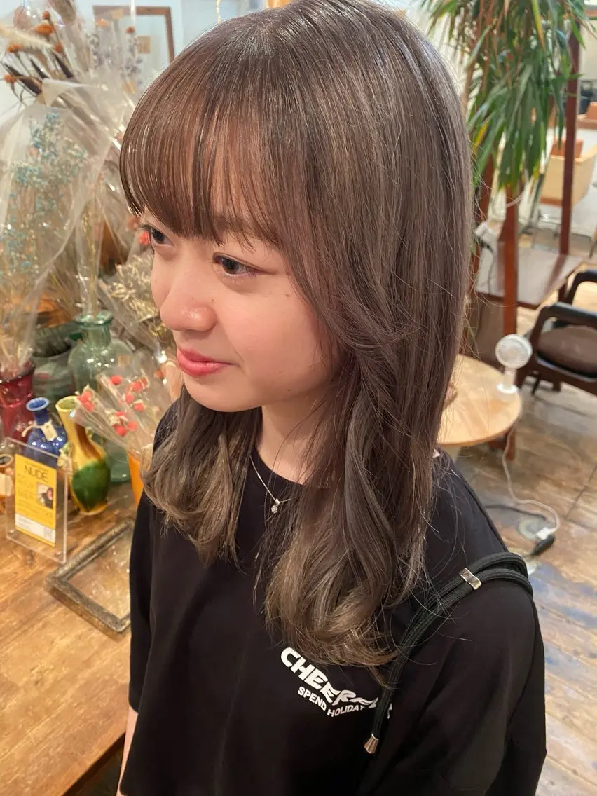 セミロング ヘアカラー トリートメント 🕊なかむら なおこ🕊のヘアスタイル