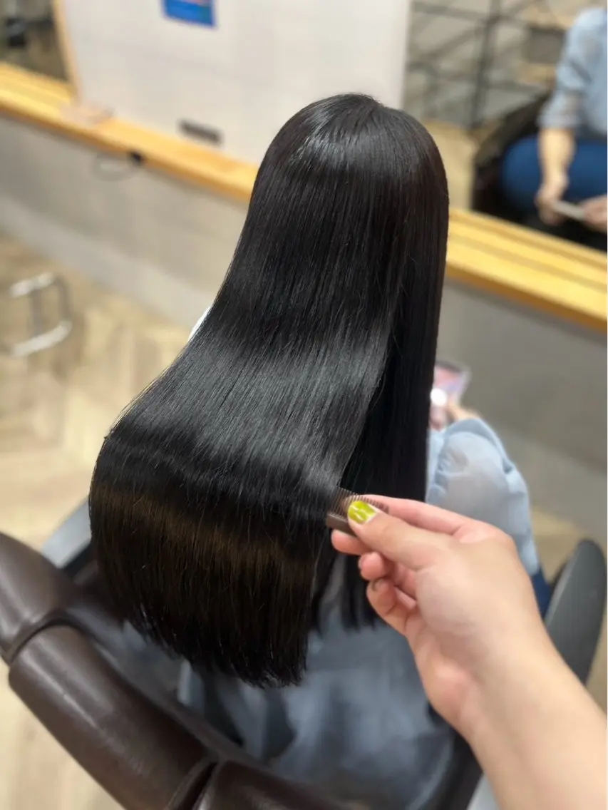 ロング 髪質改善 縮毛矯正 トリートメント カット ヘアカラー 縮毛矯正 トリートメント 縮毛矯正/髪質改善 /nuup岩田のヘアスタイル