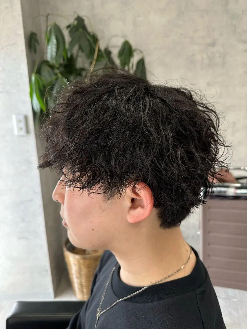 ショート パーマ メンズ メンズパーマ ツイストスパイラルパーマ スパイラルパーマ カット ユウ🪄 パーマ指名No1のヘアスタイル