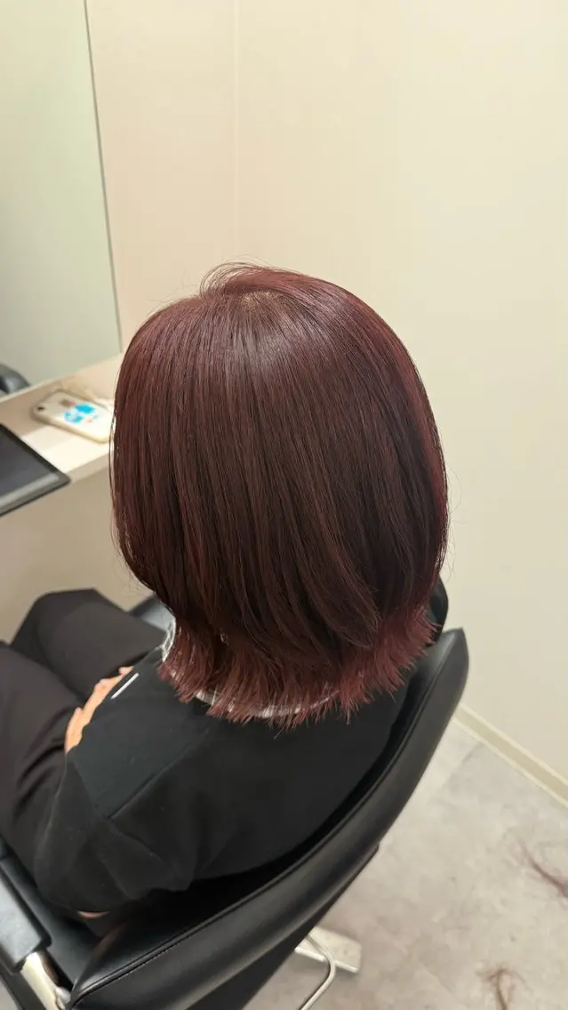 ショート カット ヘアカラー トリートメント asaka/艶髪/ 酸性ストレートのヘアスタイル