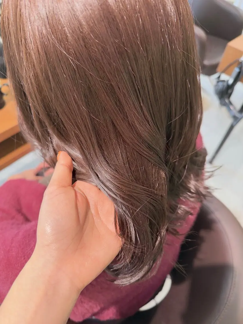 ミディアム カット ヘアカラー トリートメント 💜カラー/縮毛矯正 /NARUKA💜のヘアスタイル