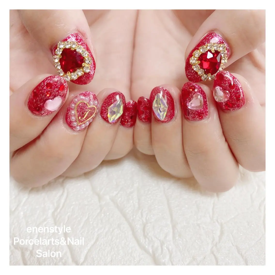 ミディアム ネイル 🐾enen style 🐾のネイルデザイン