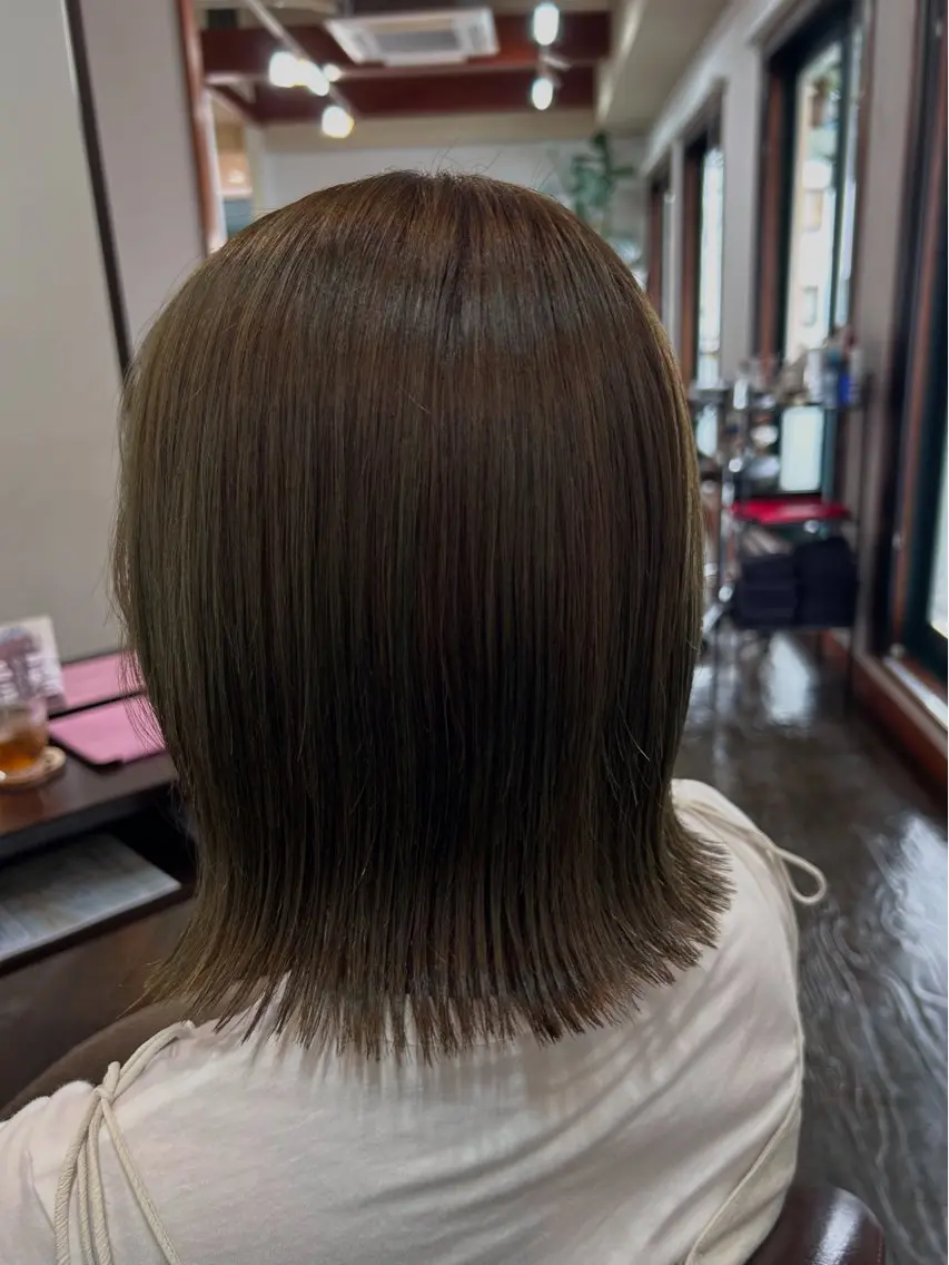 カラー オリーブカラー 坂本 瑞季 🤍 髪質改善のヘアスタイル