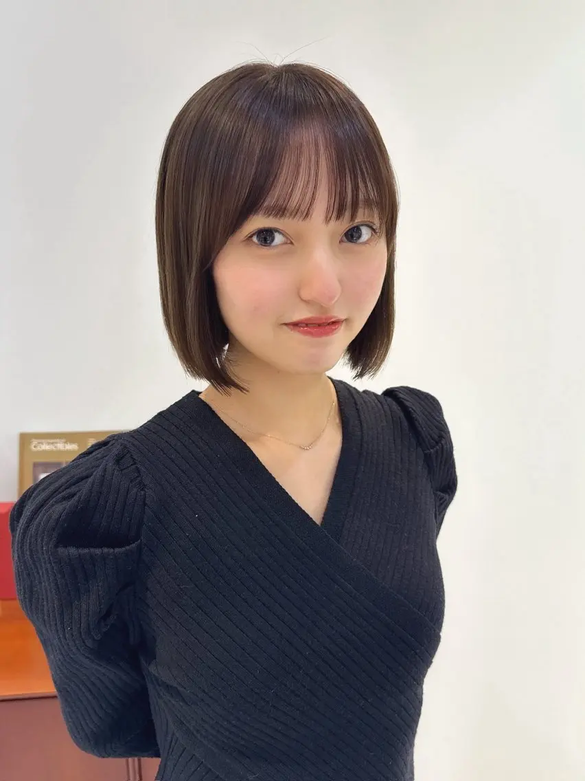 ショート カラー カット 縮毛矯正 トリートメント 🪼ボブ/ミニボブ レイヤーボブ🪼のヘアスタイル