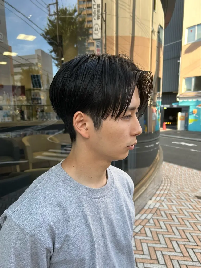 メンズ センターパート メンズ韓国風 カット Men's特化⚡️ モテ髪SYUUのヘアスタイル