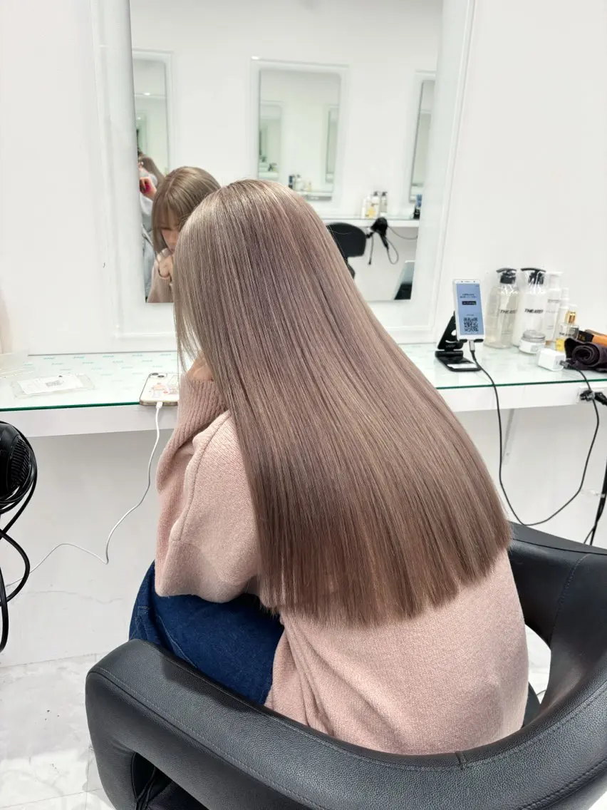 ロング カラー ヘアカラー トリートメント 💖ミルクティー💖 あかり💖のヘアスタイル