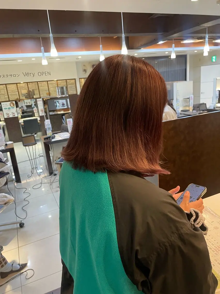 ミディアム カット 🤎韓国ヘア ベージュ まゆか🤎のヘアスタイル