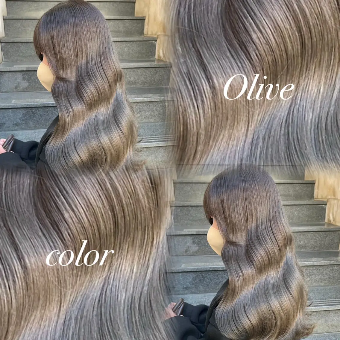 カラー ベージュカラー グレージュ オリーブベージュ オリーブグレージュ オリーブグレー 透明感/艶カラー🎀 𝑵𝒐𝒏𝒐🎀のヘアスタイル