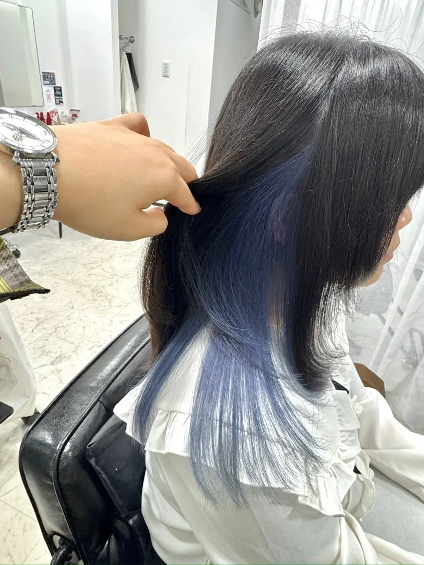 セミロング カラー インナーカラー カット ヘアカラー トリートメント ヒラガカナ▼ ECLAT HAIRのヘアスタイル